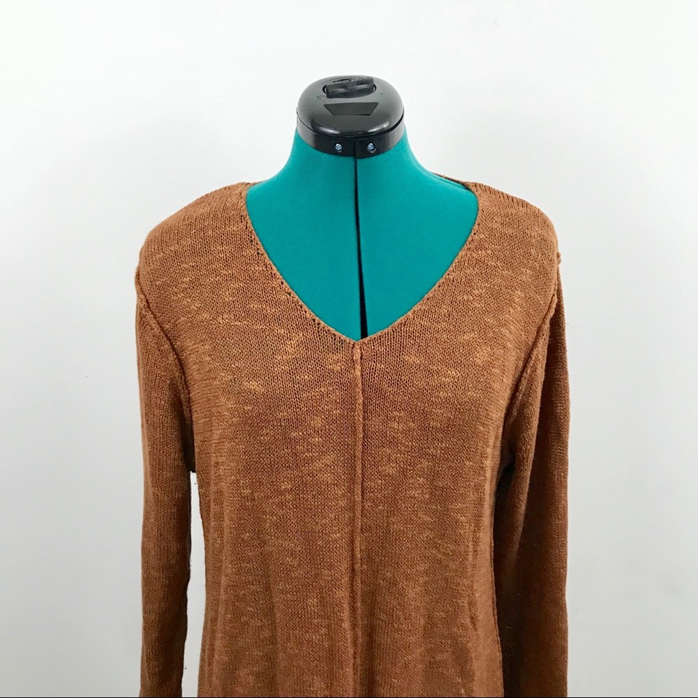 Habitat Linen Blend Loose Knit Tunic Sweater - Picture 2 of 7